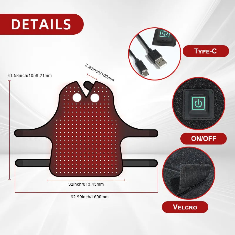 PbmEquine Red Light Therapy Poll Cap and Neck for Horses