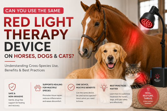 Can You Use the Same Red Light Therapy Device on Horses, Dogs & Cats