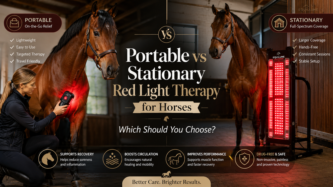 Portable vs Stationary Red Light Therapy for Horses