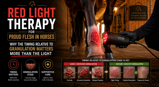 Red Light Therapy for Proud Flesh in Horses: Why the Timing Relative to Granulation Matters More Than the Light