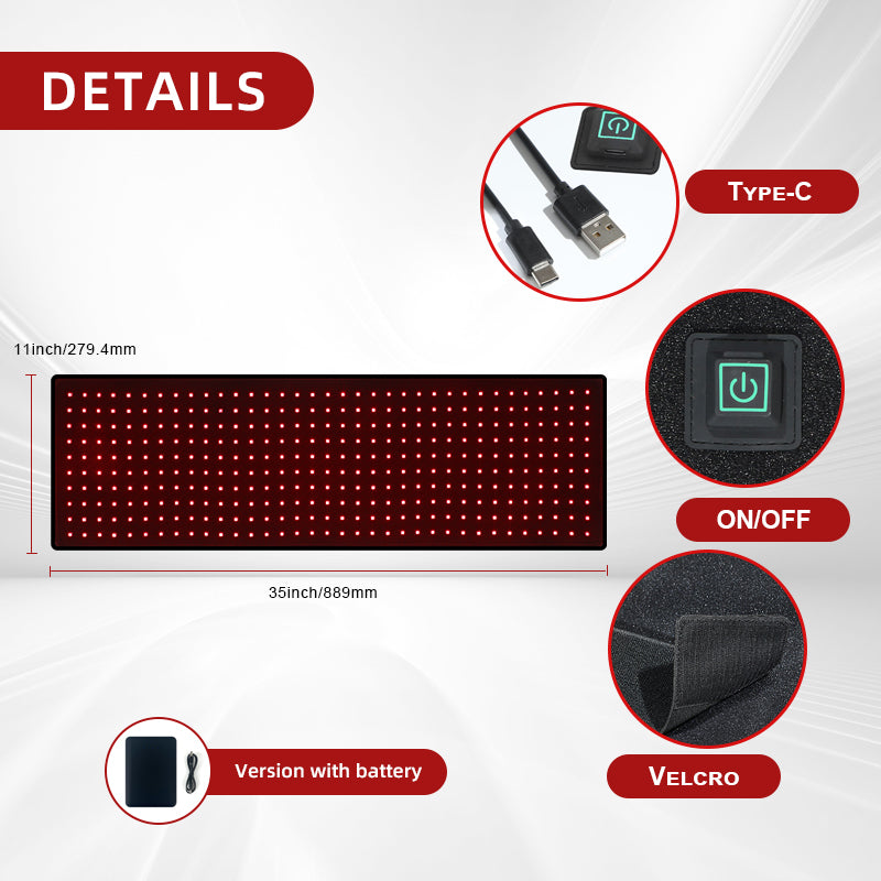 ClinicPBM Red Infrared Light Therapy Wrap for Horses - Size: L